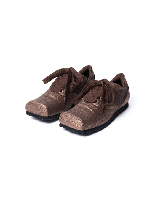 GLITTER SQUARE SNEAKERS (BROWN)