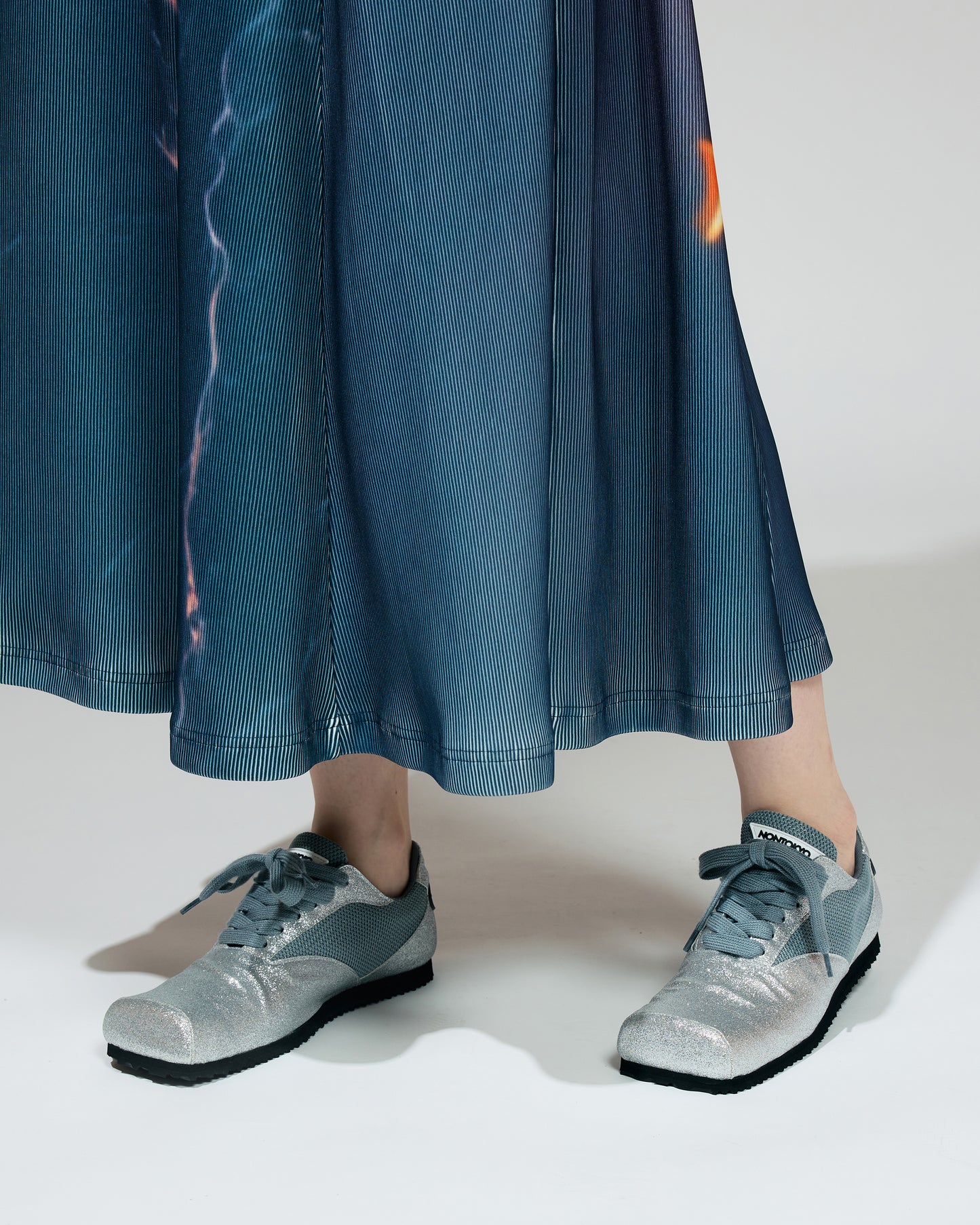 GLITTER SQUARE SNEAKERS (SILVER)