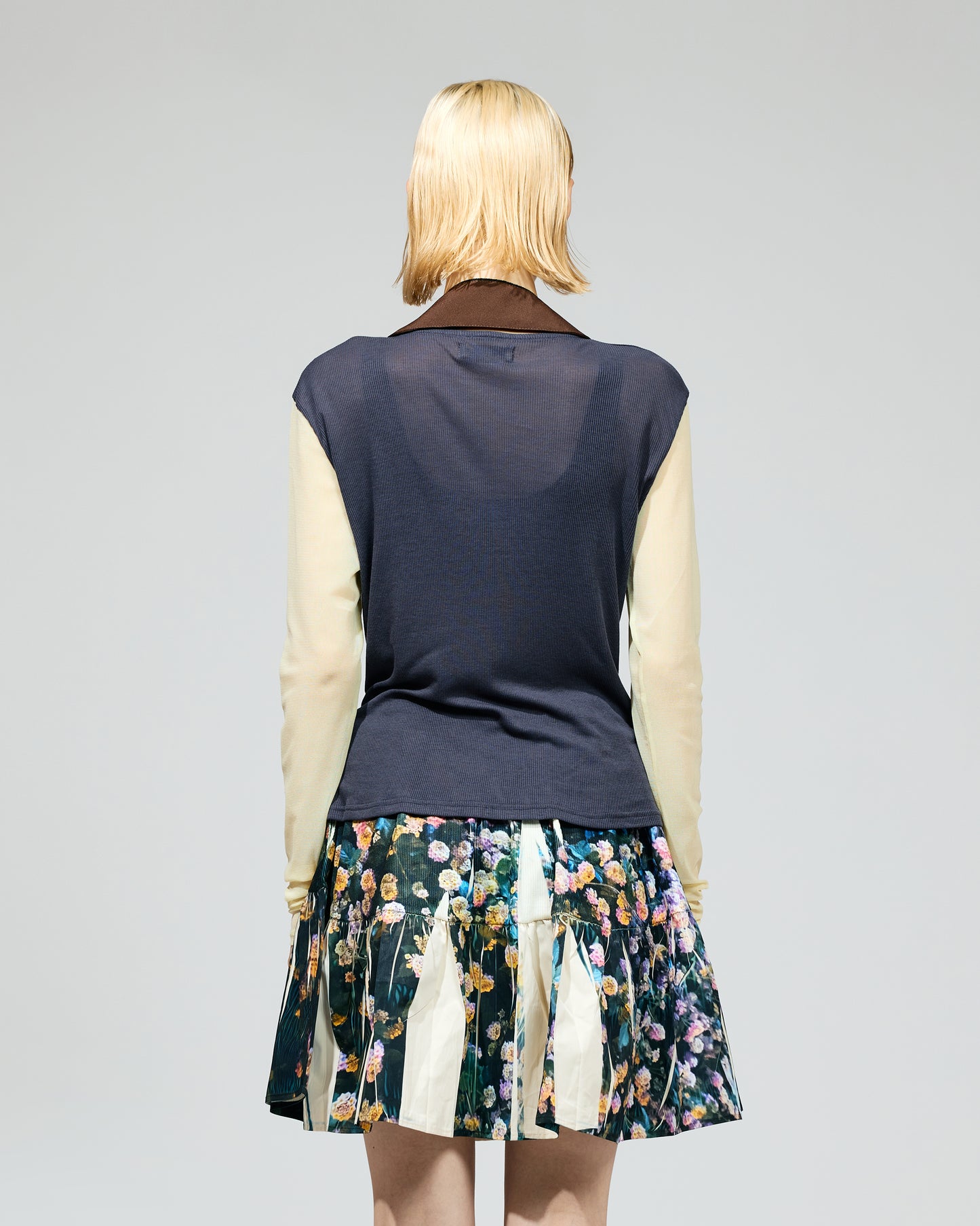 BICOLOR SHEER C/S (GRAY x YELLOW)