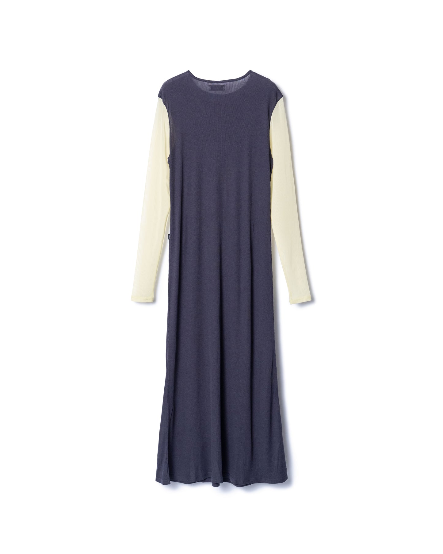 BICOLOR SHEER ONE-PIECE (GRAY x YELLOW)