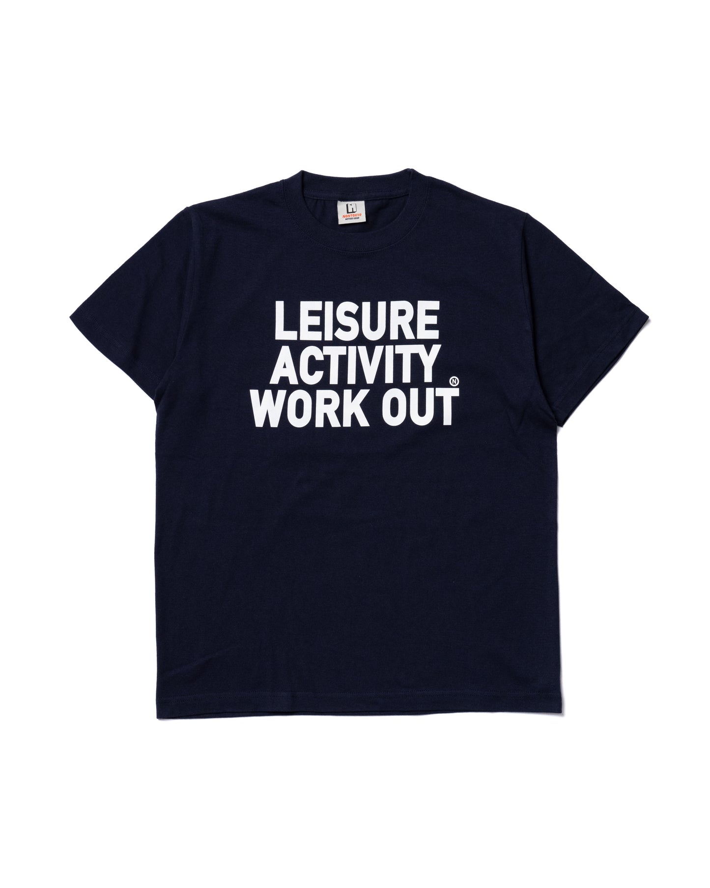 LETTERING PRINT T-SHIRT (NAVY)