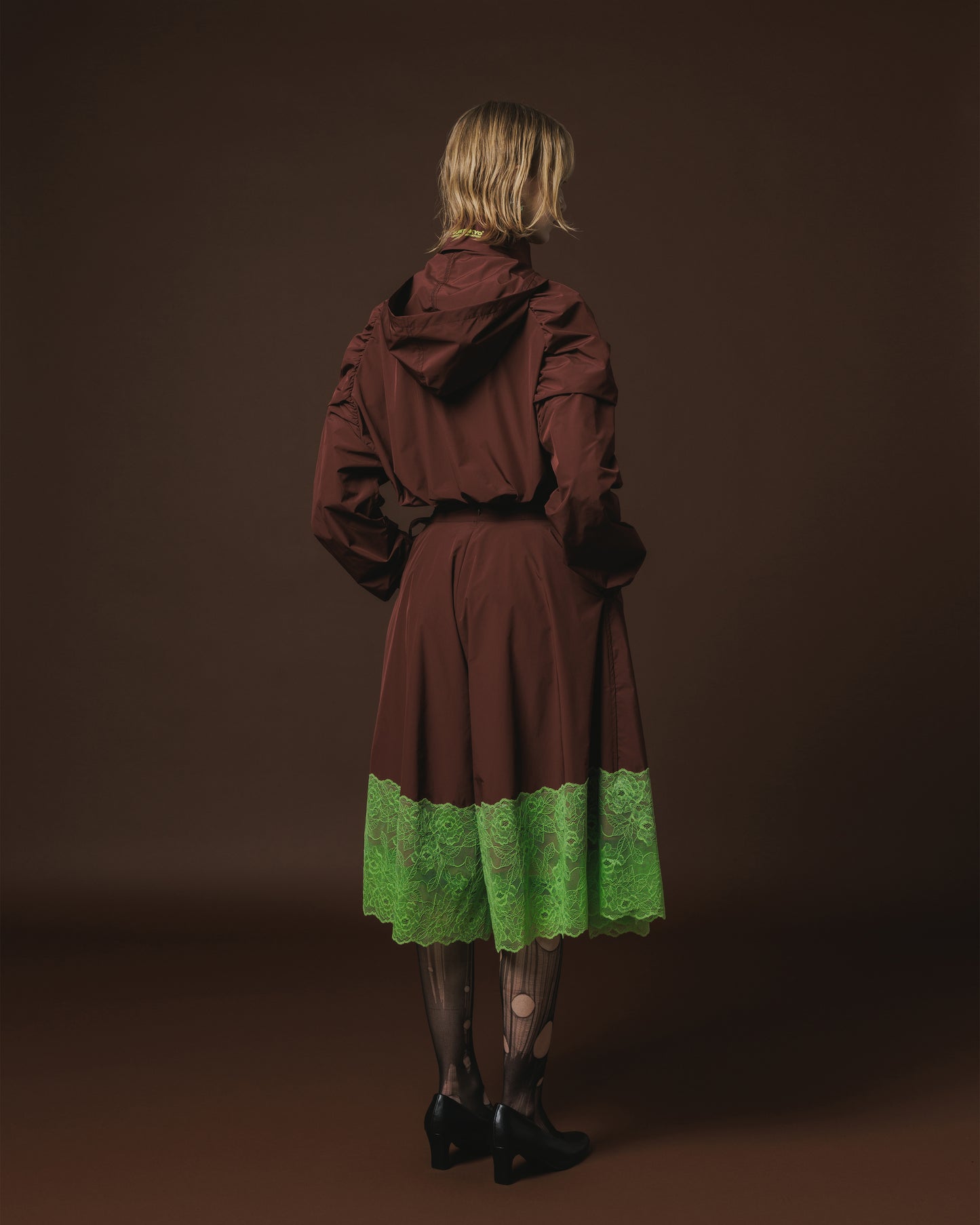 2WAY GATHER SHOULDER BLOUSON (WINE)