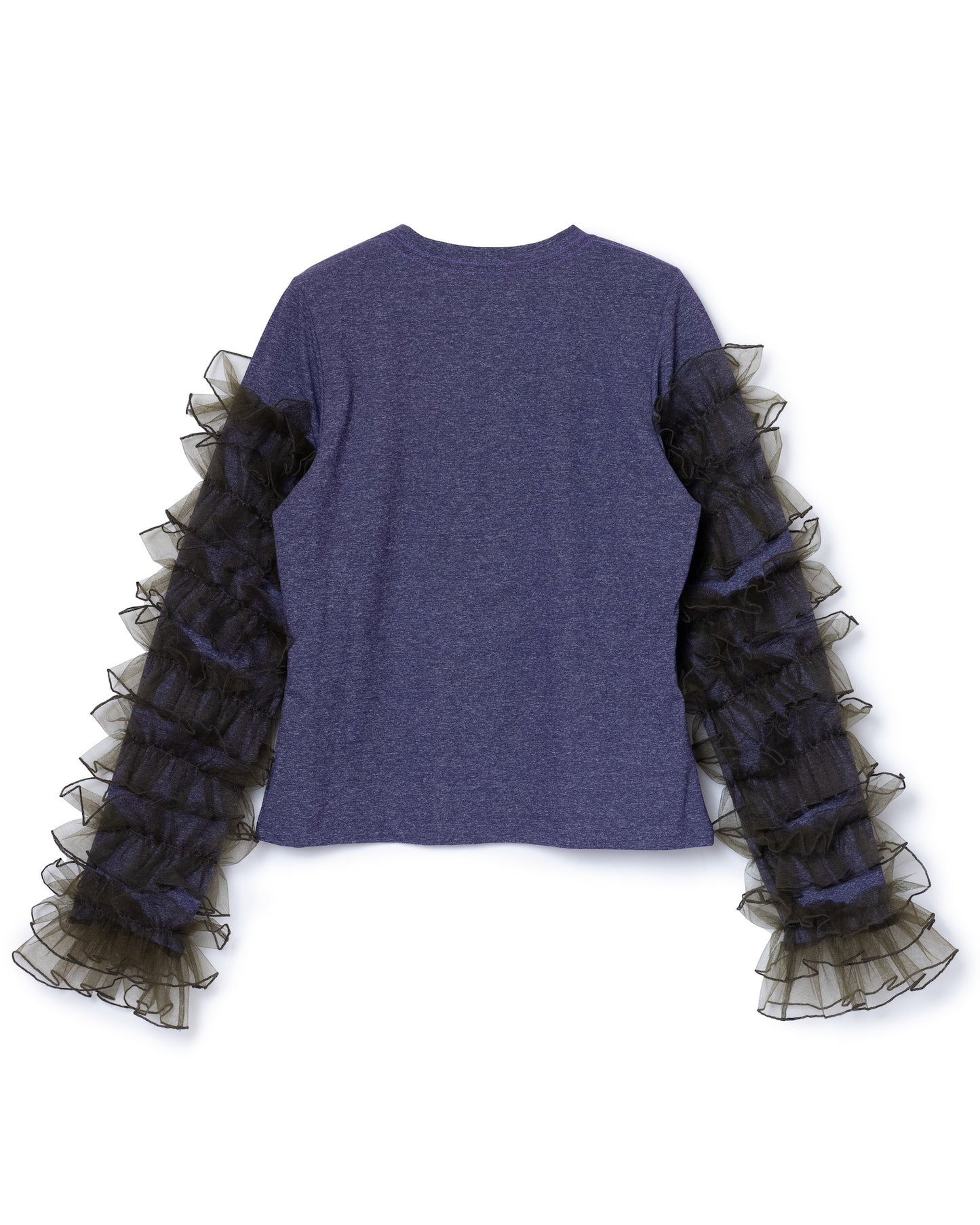 FRILL SLEEVE C/S (PURPLE x KHAKI)