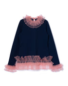 HEM FRILL C/S (NAVY x PINK)