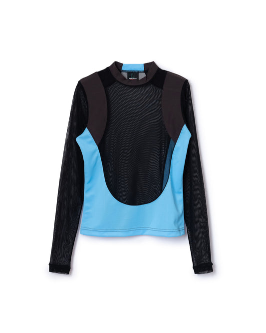 SHEER SWITCHING C/S (BLACK x BLUE)