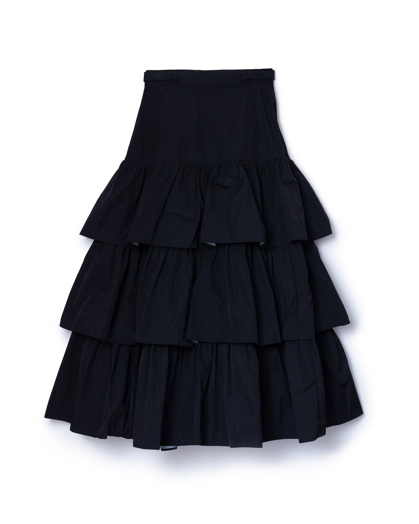 NYLON TIEREDSKIRT (BLACK)