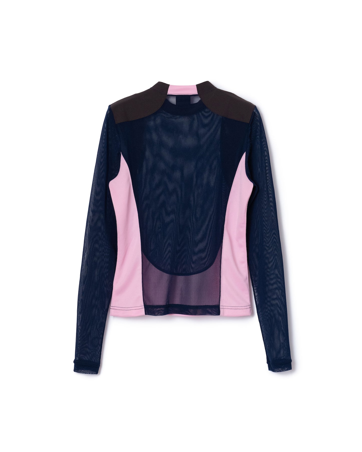 SHEER SWITCHING C/S (NAVY x PINK)
