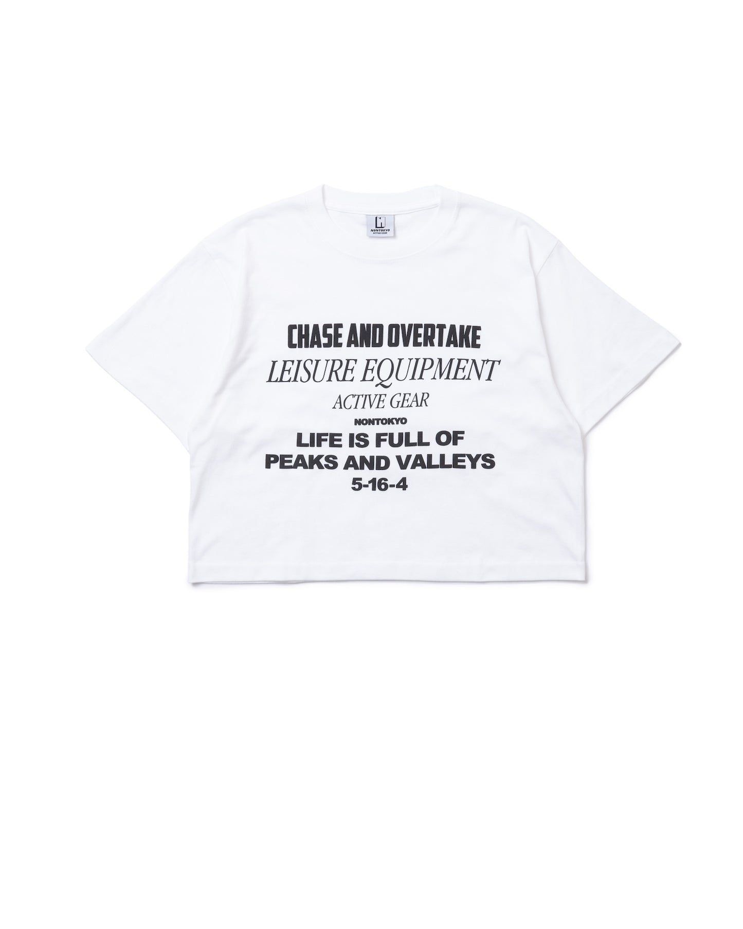 LETTERING PRINT SHORT T-SHIRT (WHITE)