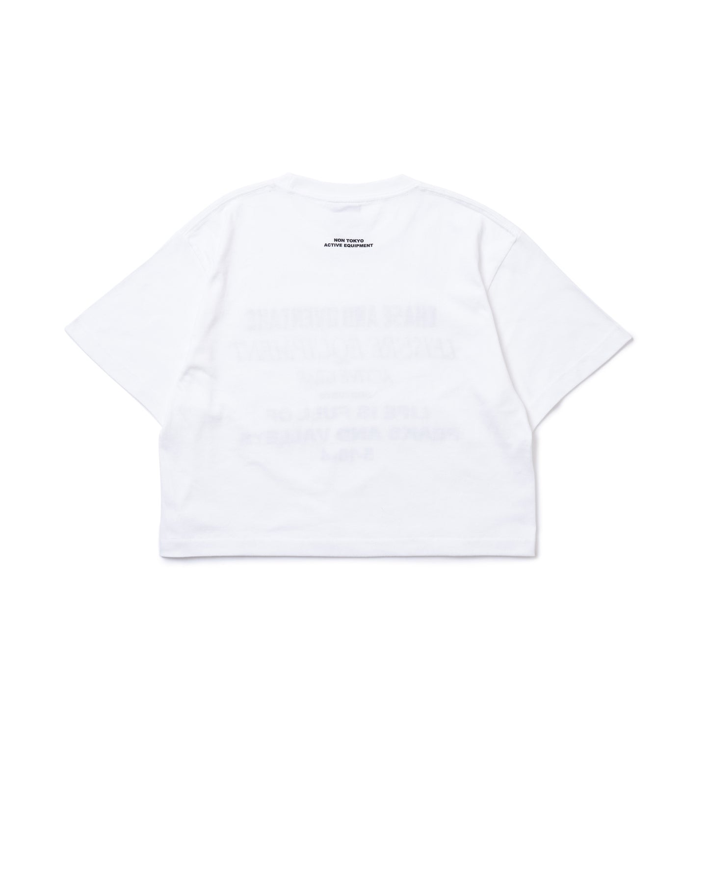 LETTERING PRINT SHORT T-SHIRT (WHITE)