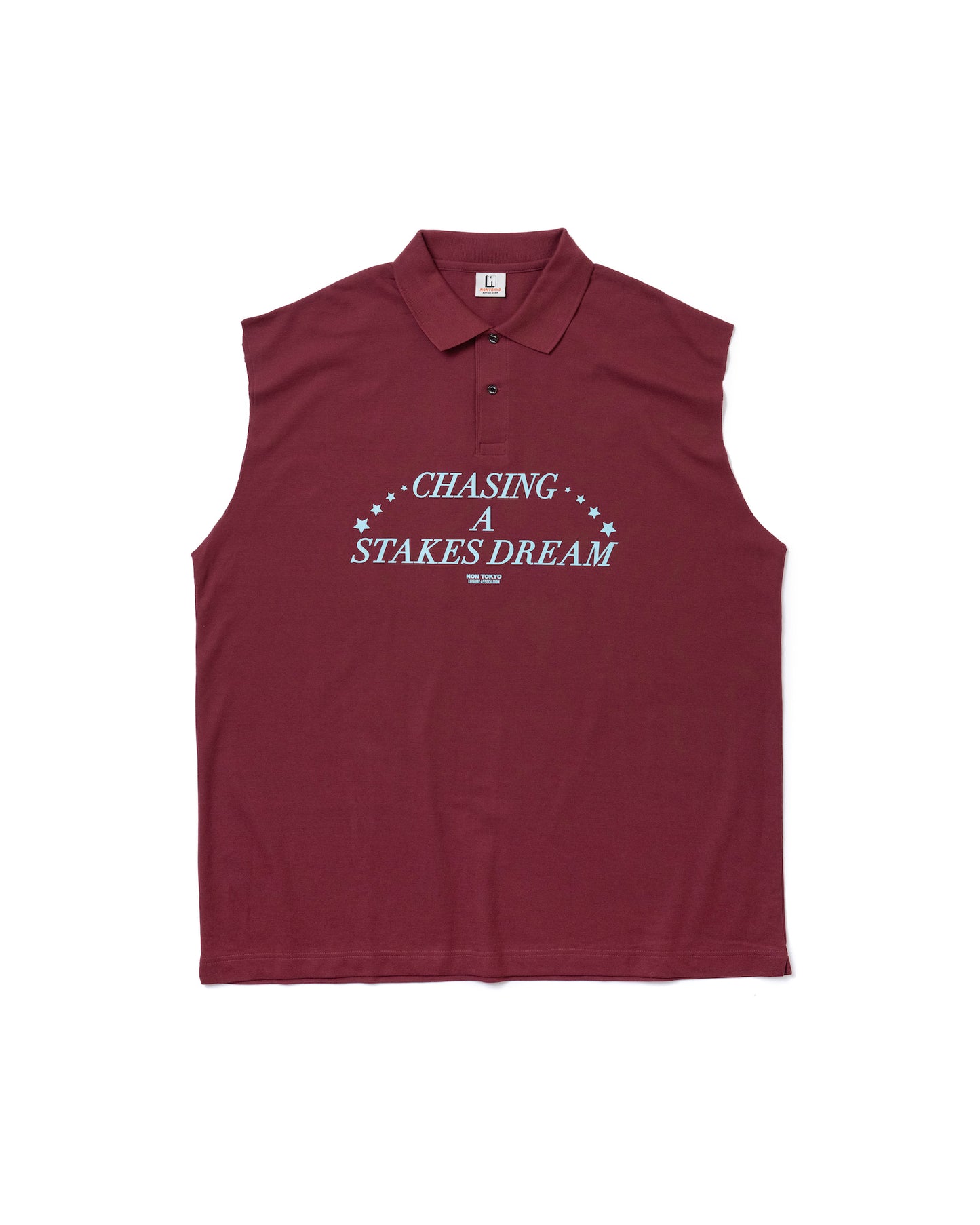 NO SLEEVE BIG POLO-SHIRT (WINE)