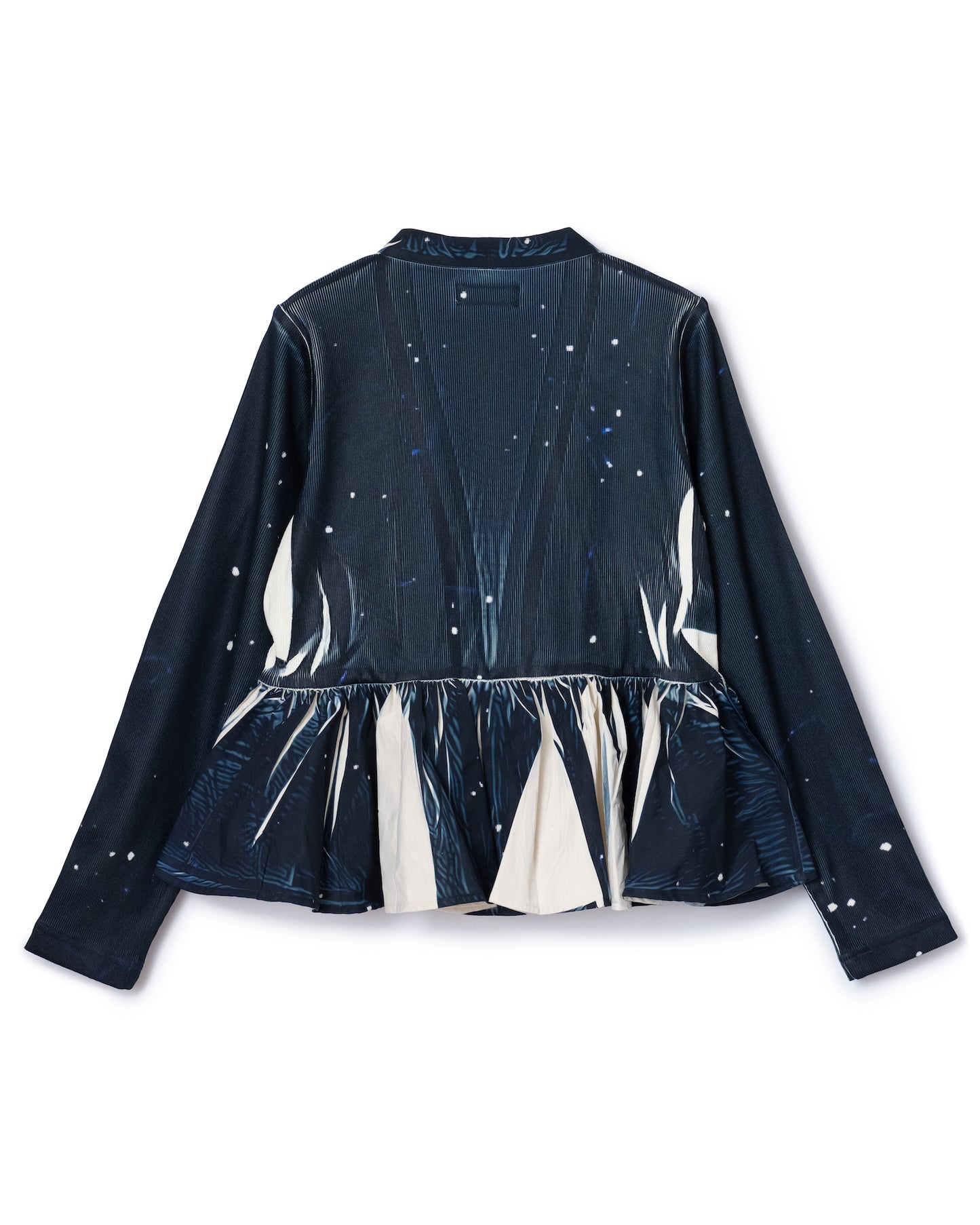 DIRECT PRINT RIB GATHER CARDIGAN (STARRY SKY)
