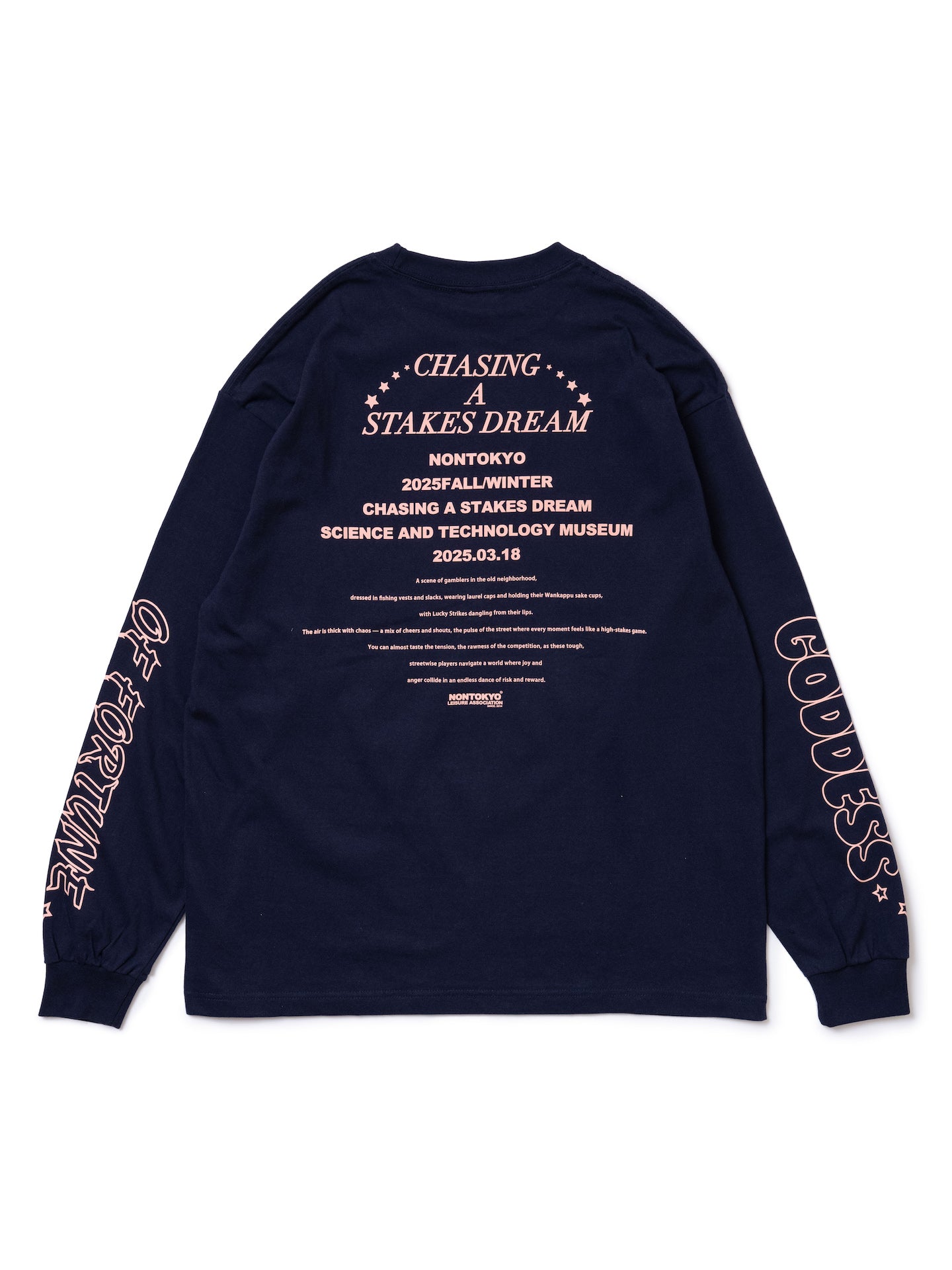 SHOW PRINT L/S T-SHIRT (NAVY)
