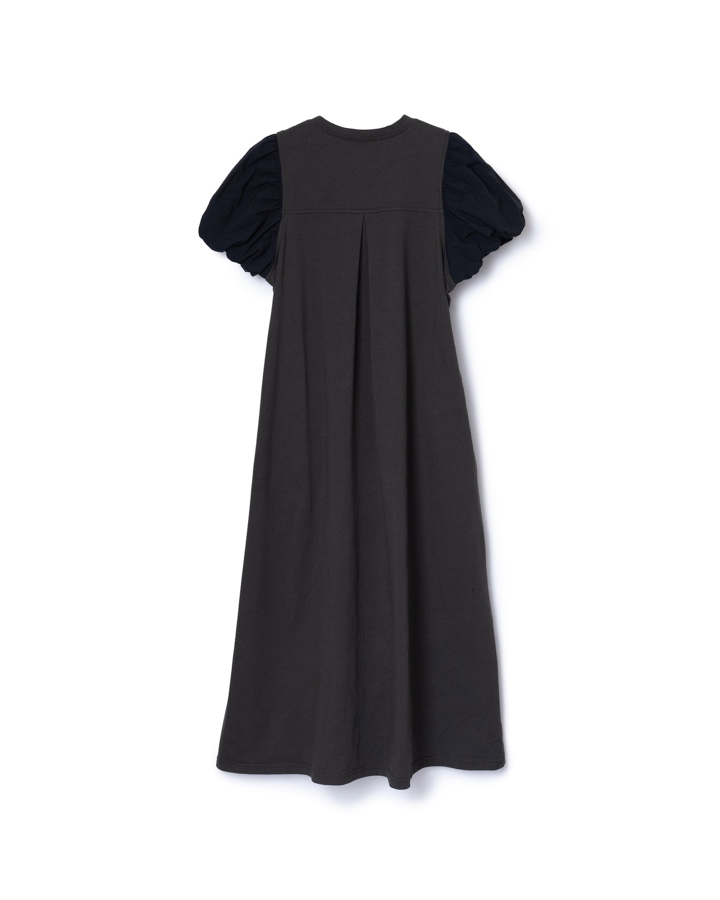 BALLOON SLEEVE ONE-PIECE (GRAY x BLACK)