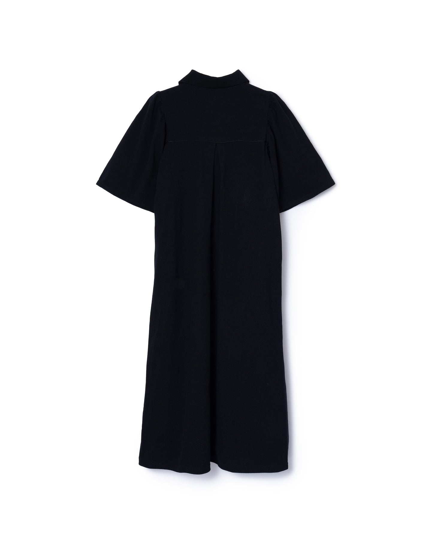 PUFF SLEEVE POLO ONE-PIECE (BLACK)