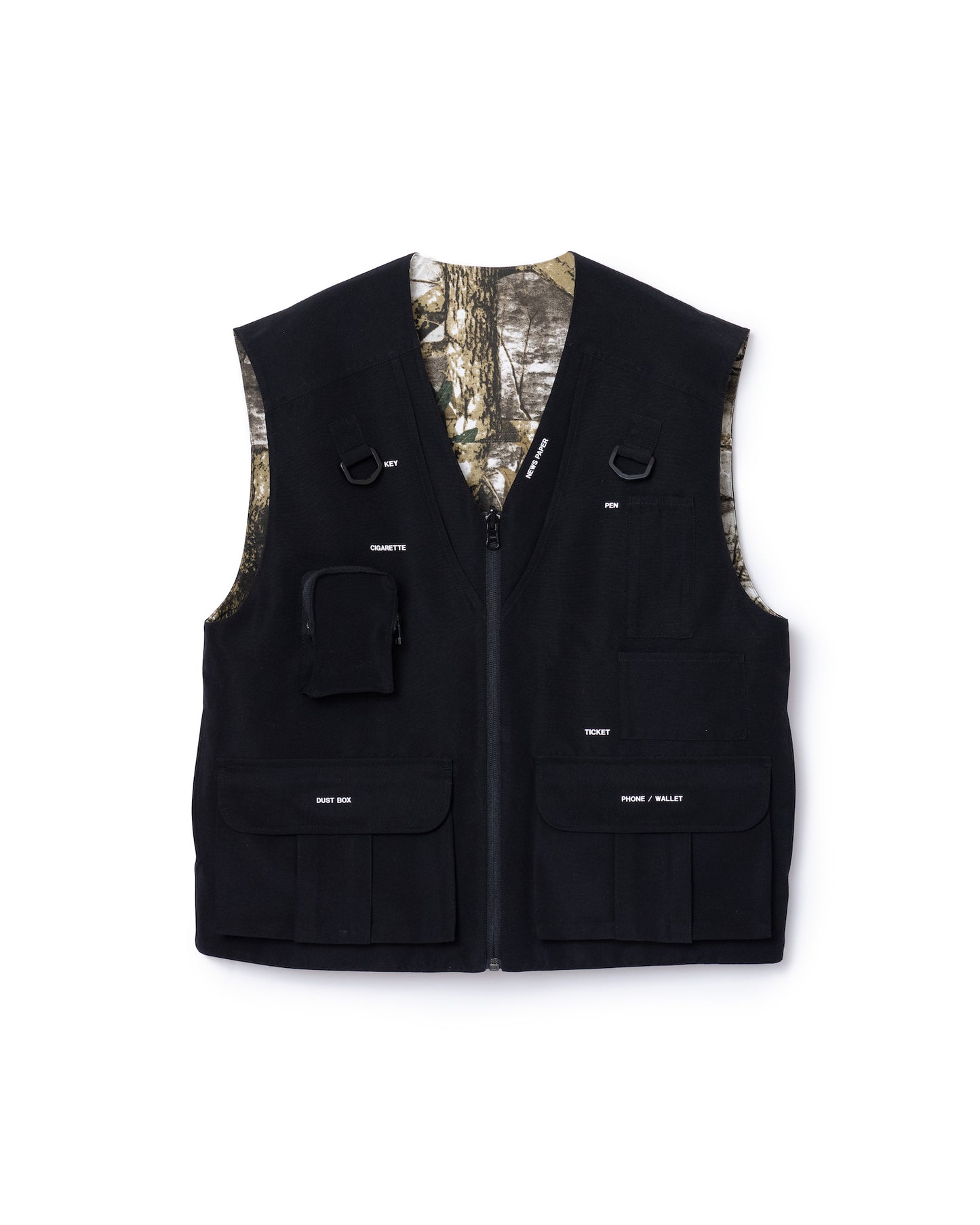 REVERSIBLE MULTI POCKET VEST (BLACK)