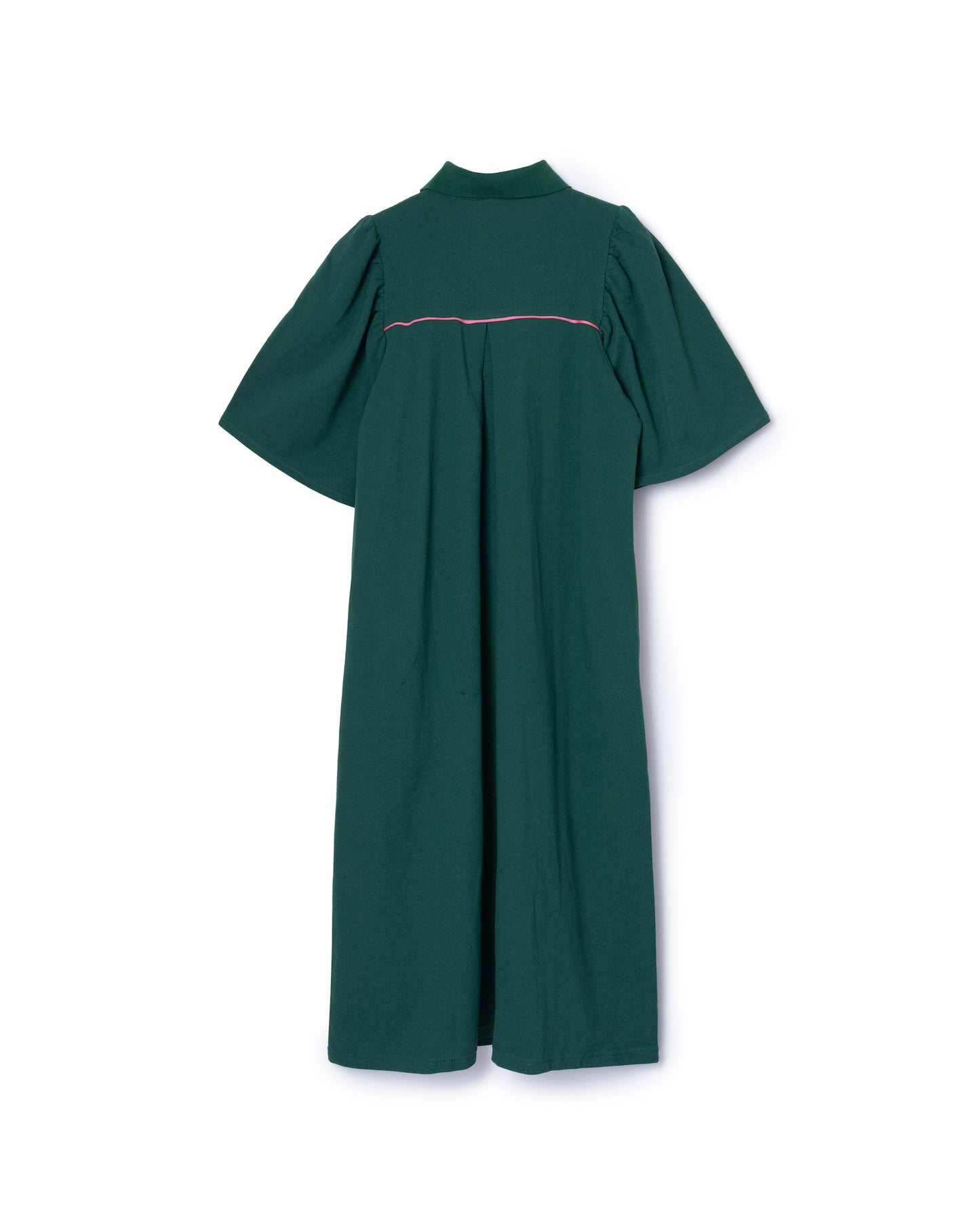 PUFF SLEEVE POLO ONE-PIECE (GREEN)