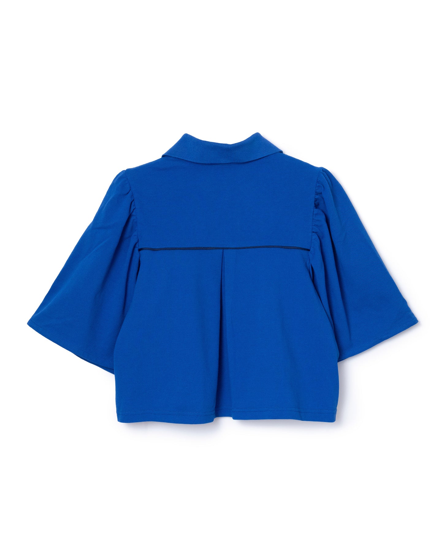 PUFF SLEEVE POLO-SHIRT (BLUE)