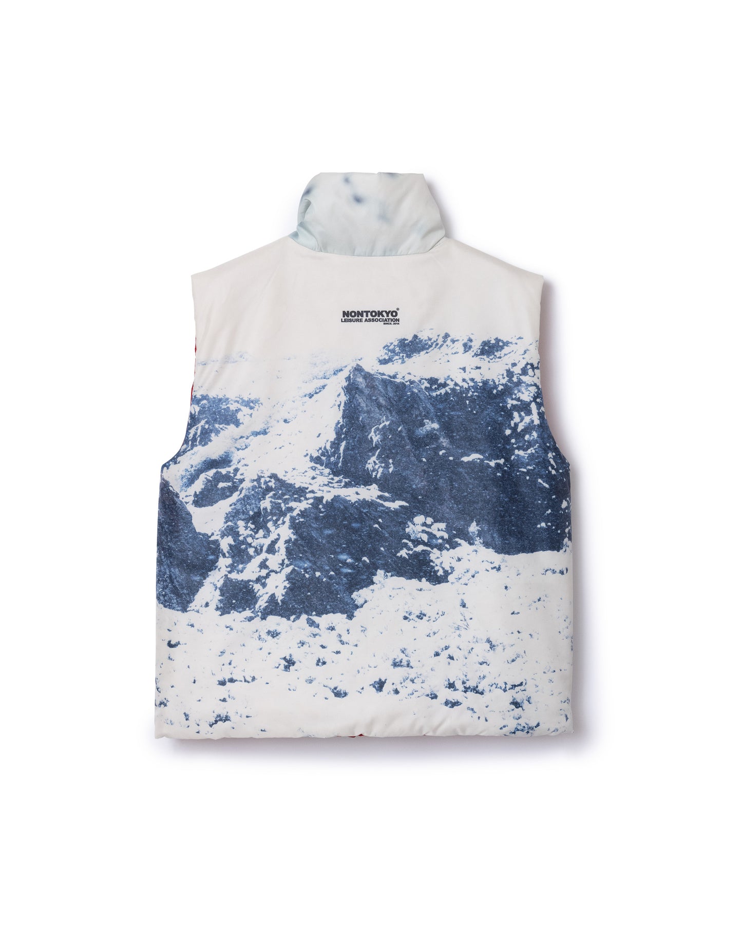 REVERSIBLE PADDING VEST (SNOW x RED)