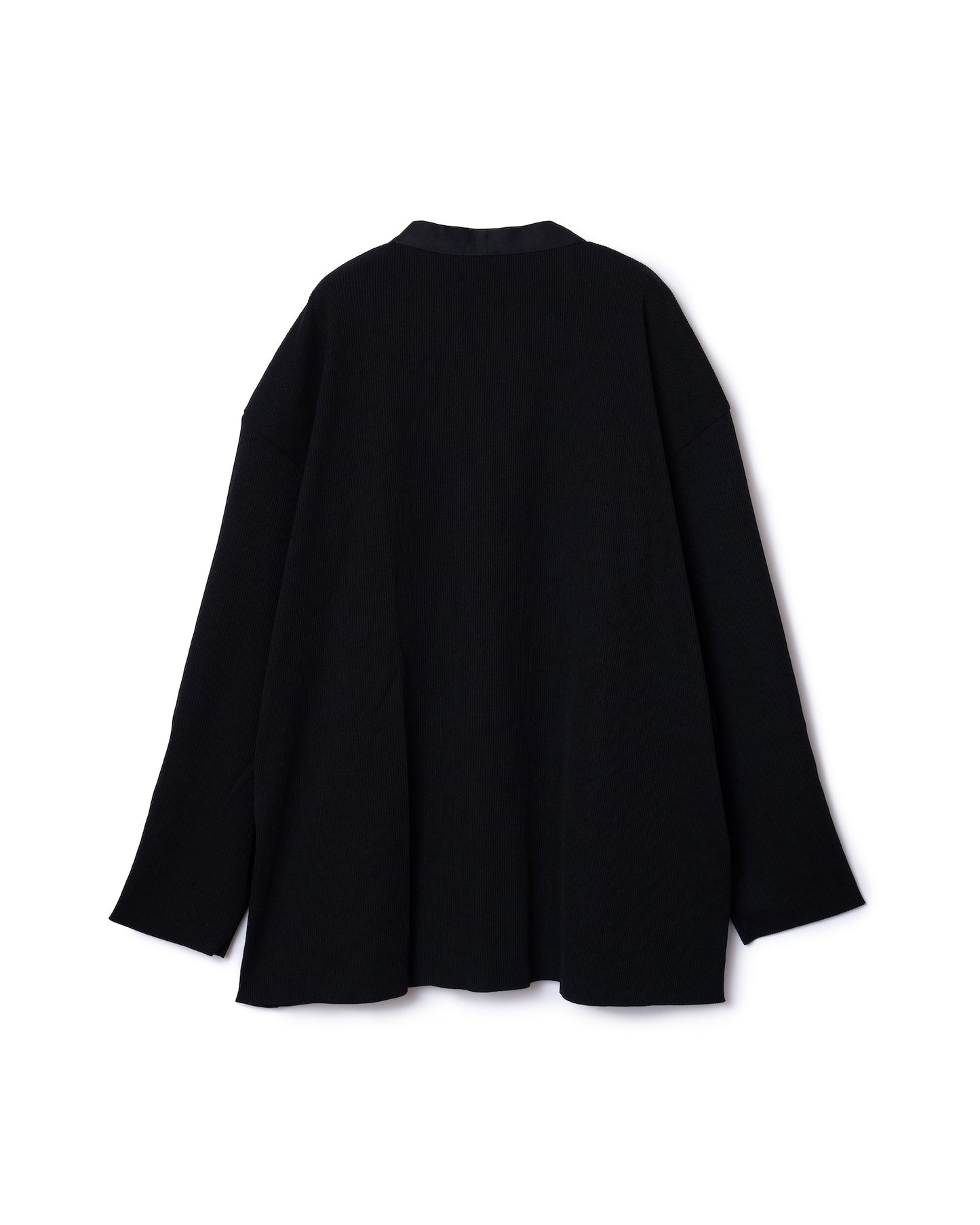 RIB BIG CARDIGAN (BLACK)