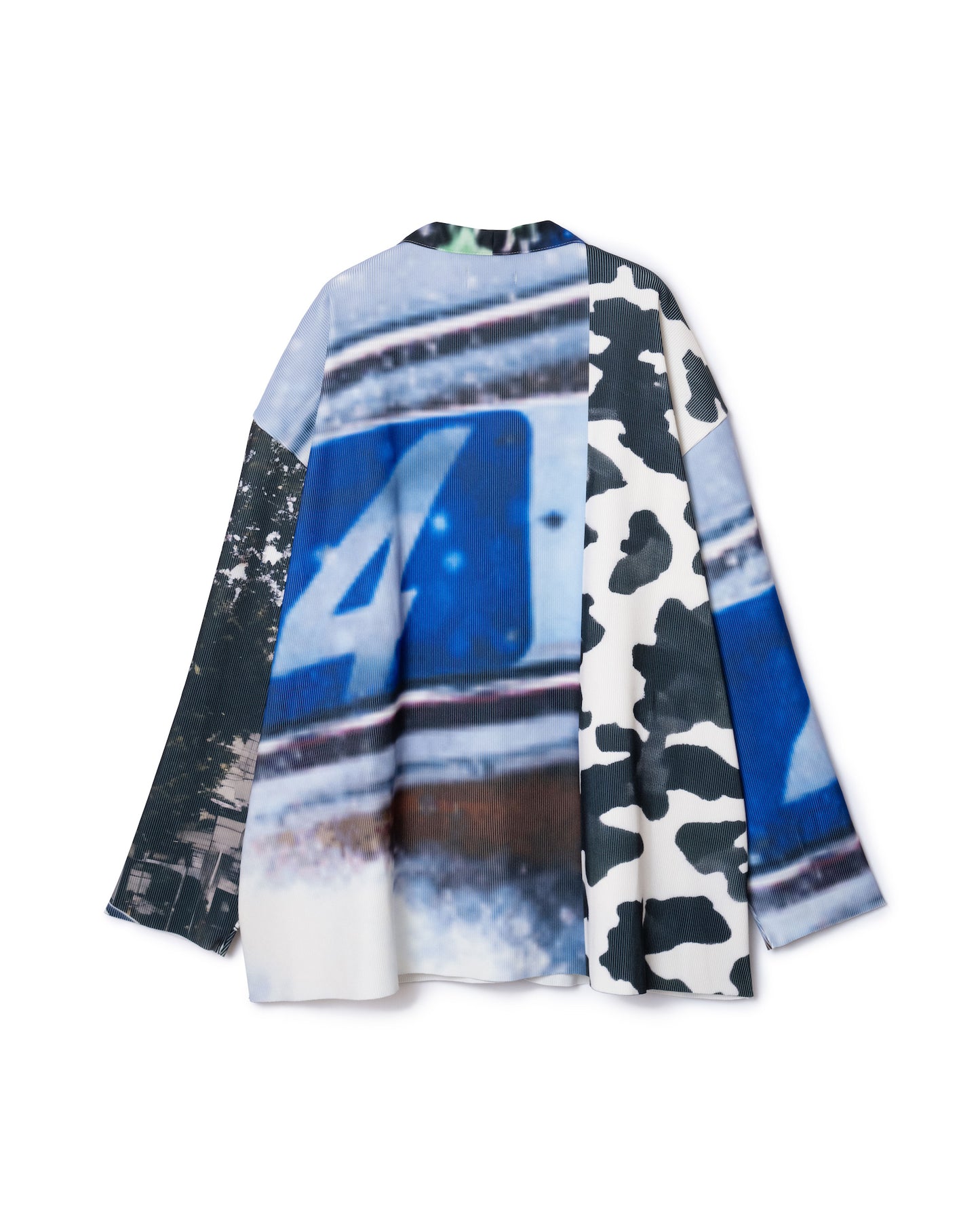 PRINT RIB BIG CARDIGAN (COLLAGE)