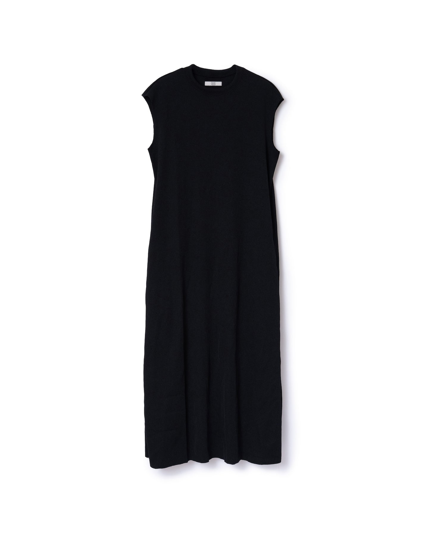 RIB NO SLEEVE ONE-PIECE (BLACK)