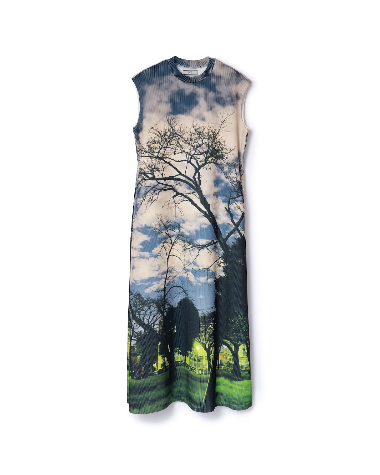 PRINT RIB NO SLEEVE ONE-PIECE (PARK)