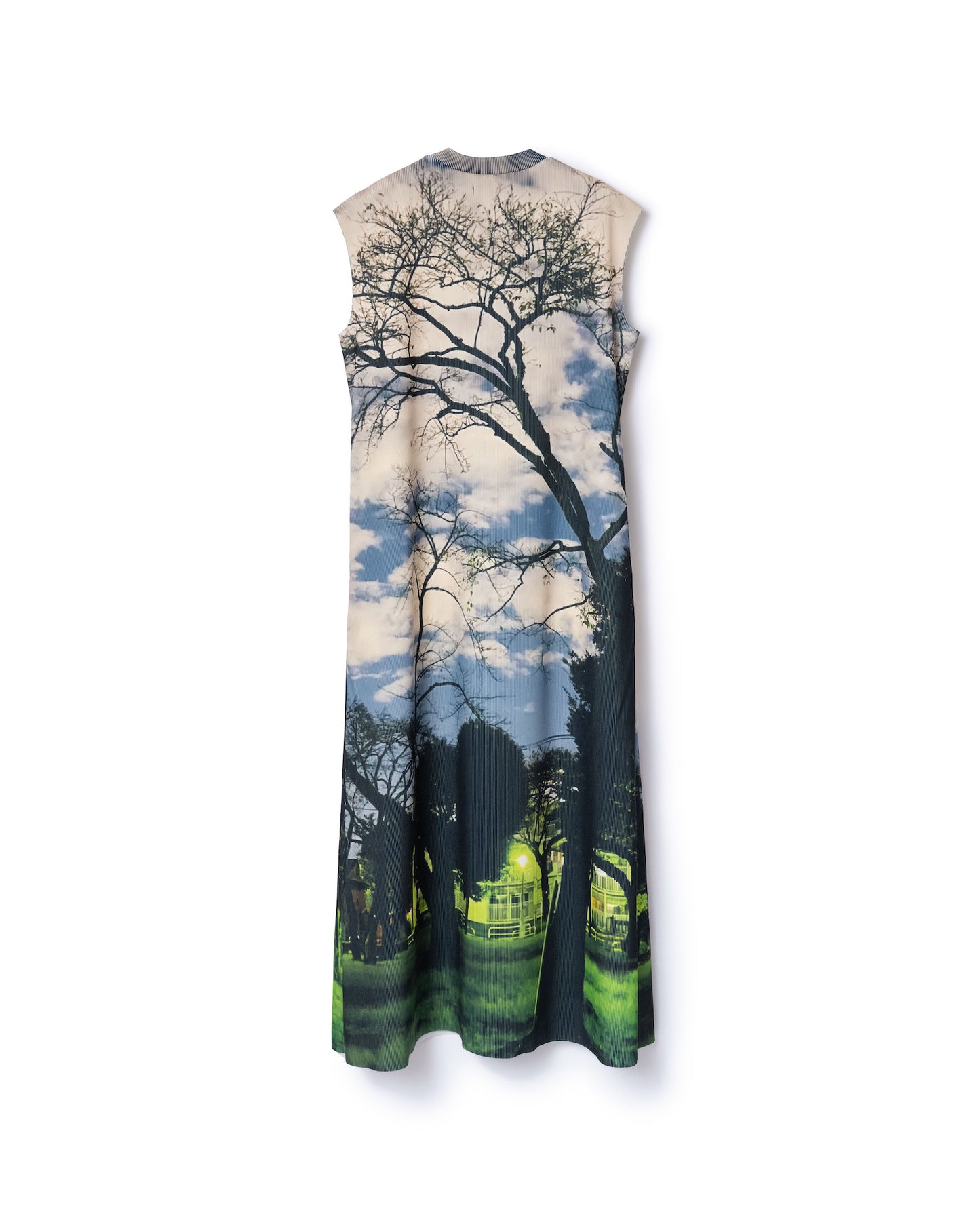 PRINT RIB NO SLEEVE ONE-PIECE (PARK)