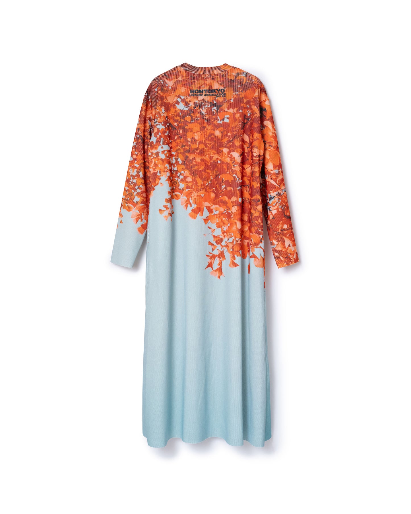 PRINT RIB L/S ONE-PIECE (GINKGO)