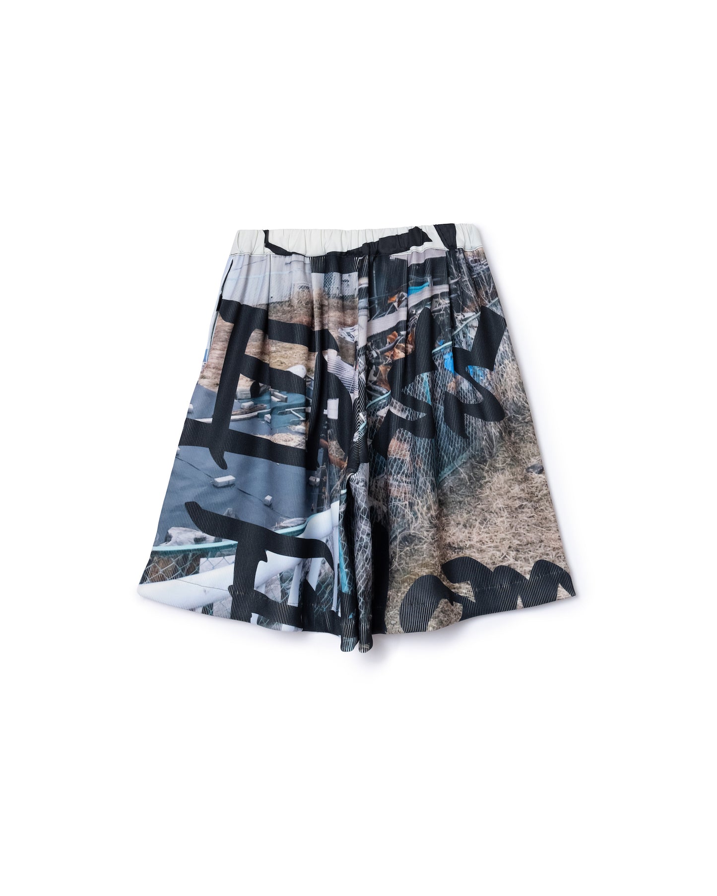 PRINT RIB WIDE SHORTS (TAGGING)