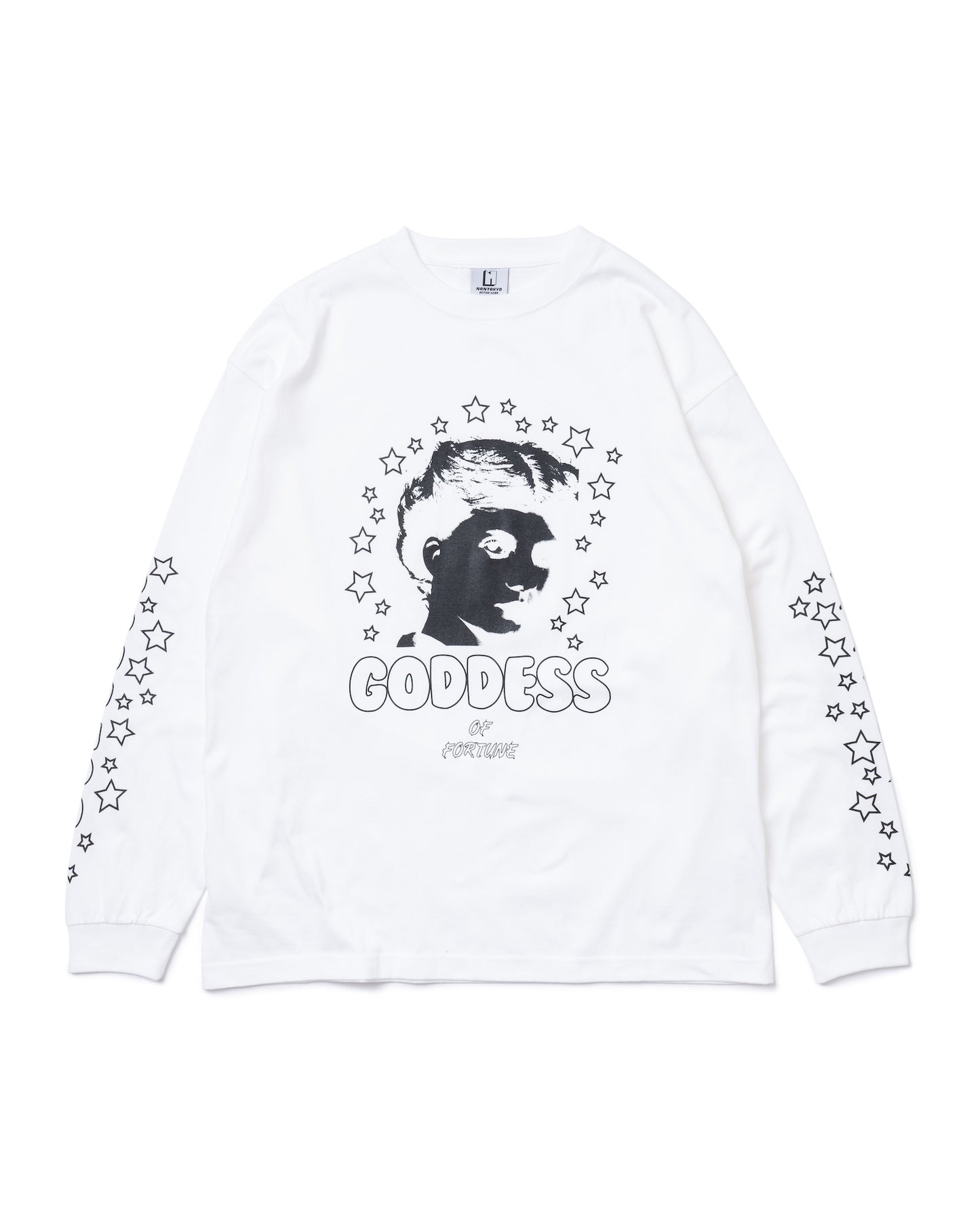 GODNESS PRINT L/S T-SHIRT (WHITE)