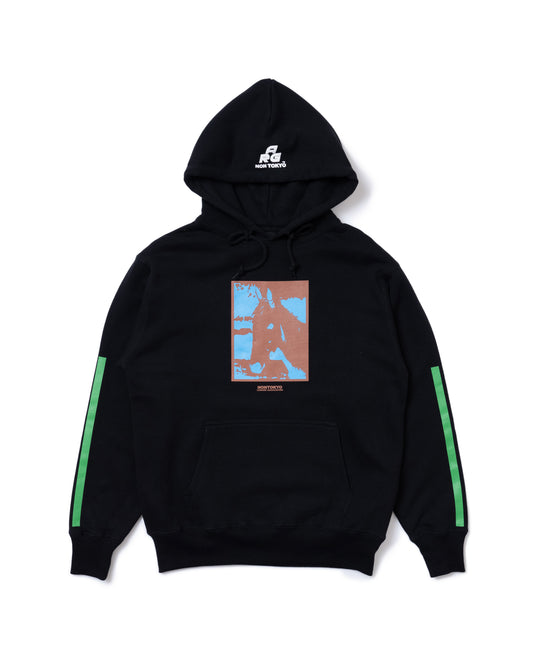 HORSE PRINT PULLOVER PARKER (BLACK)