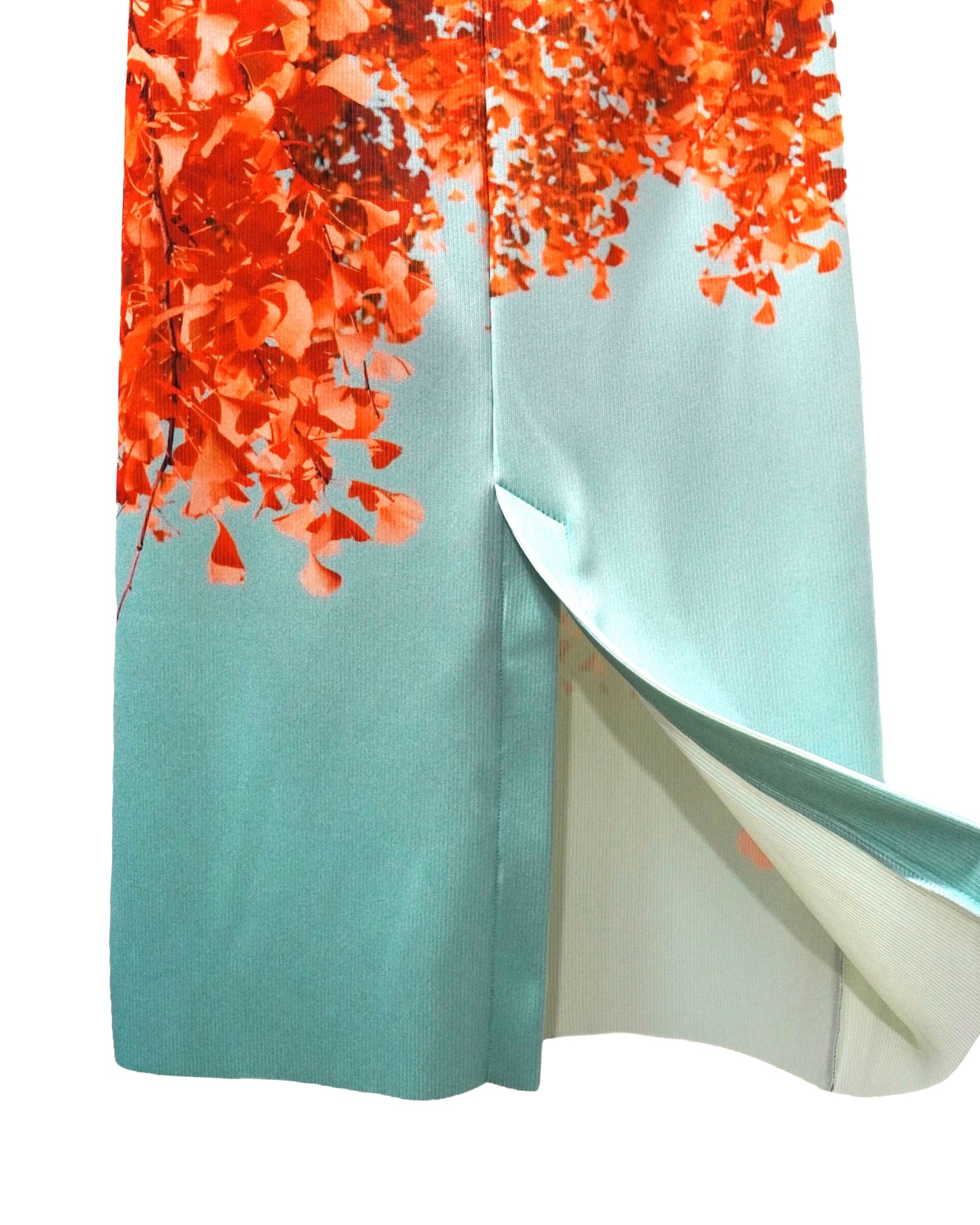 PRINT RIB SKIRT (GINKGO)