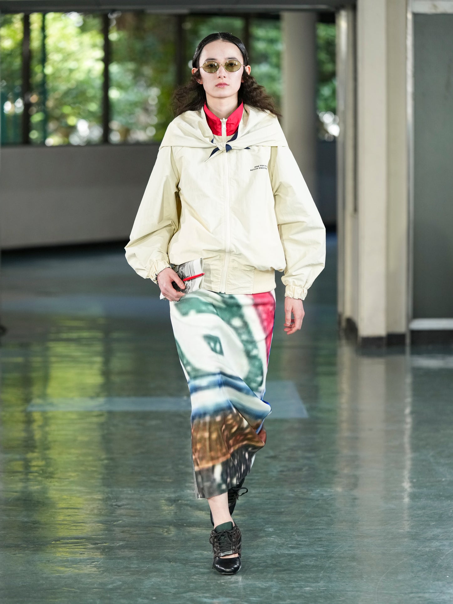 PRINT RIB SKIRT (COLLAGE)