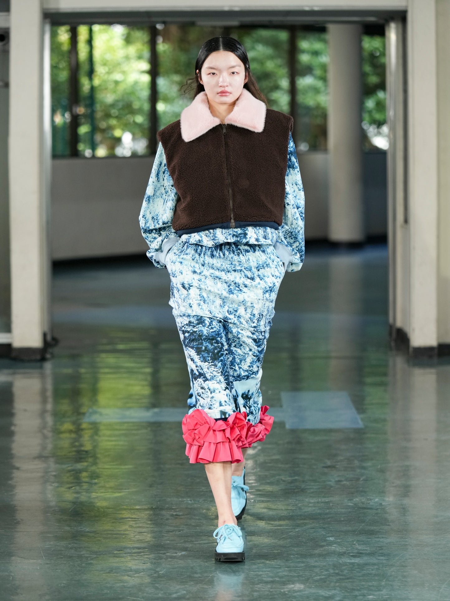 PRINT FLEECE TIGHT SKIRT (SNOW MOUNTAIN)