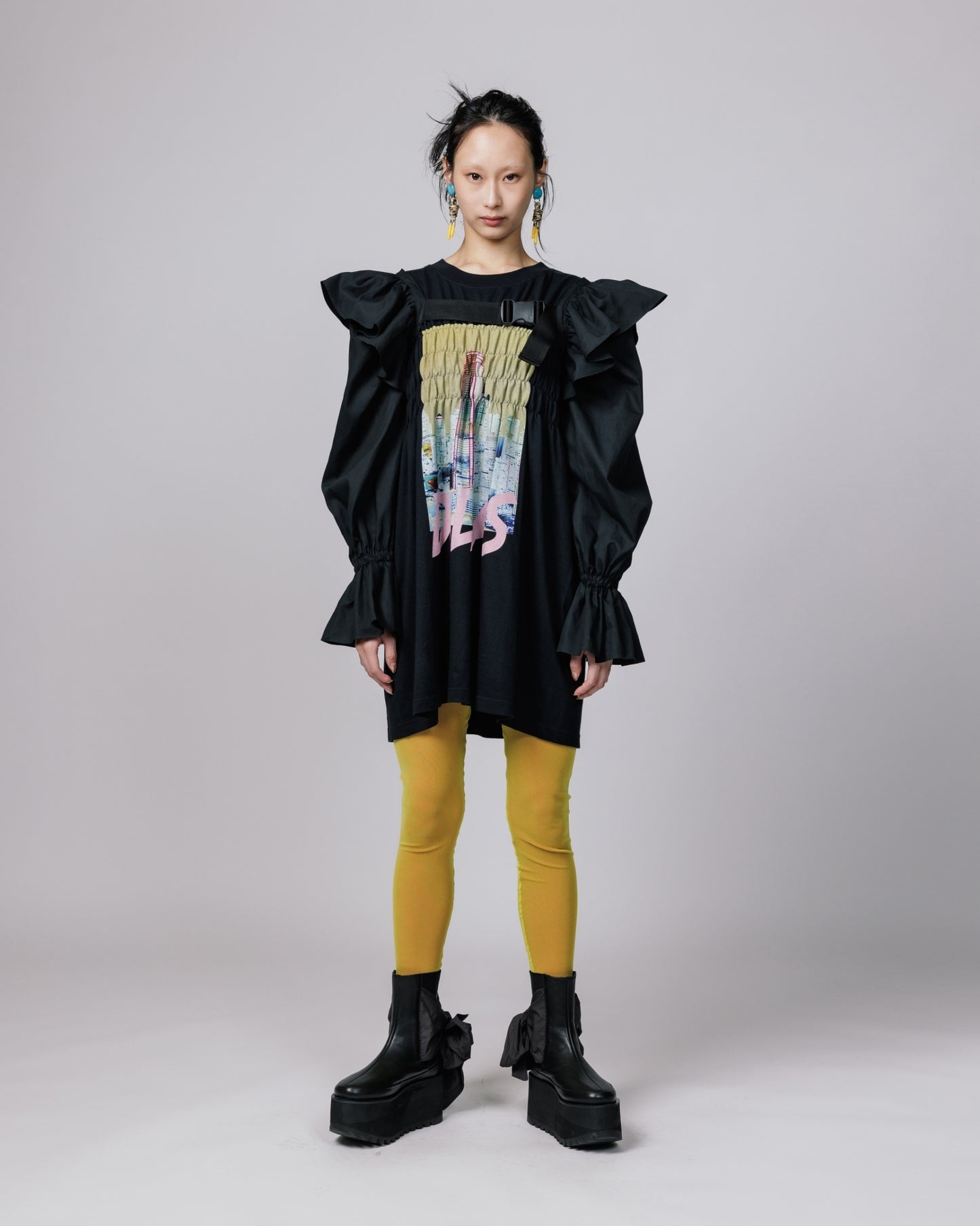 NON TOKYO / RIBBON BOOTS (BLACK) / <NON TOKYO> Ribbon boots (black)