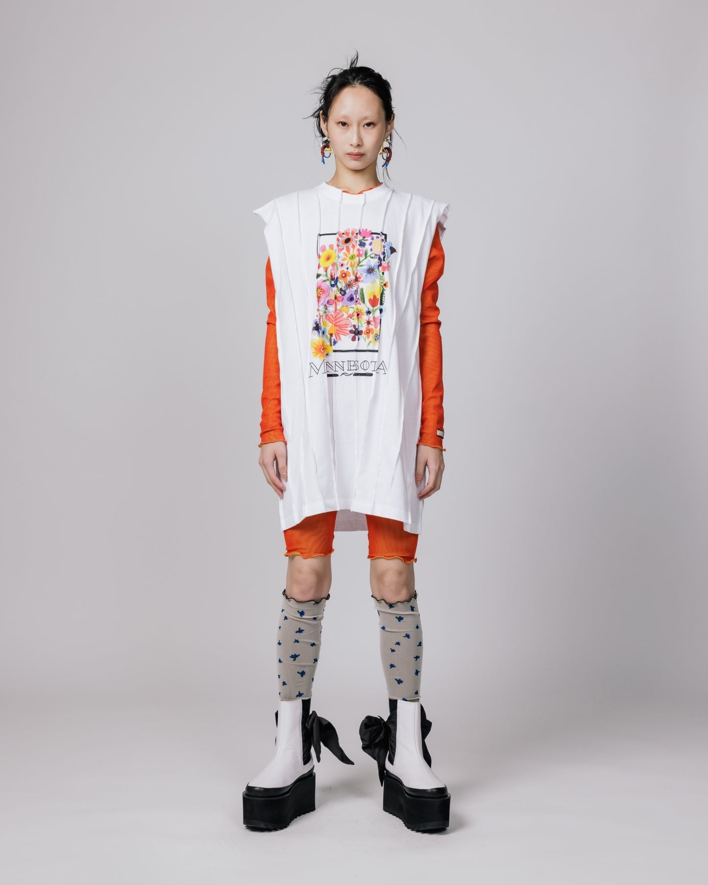 NON TOKYO / RIBBON BOOTS (WHITE) / <NON TOKYO> Ribbon boots (white)