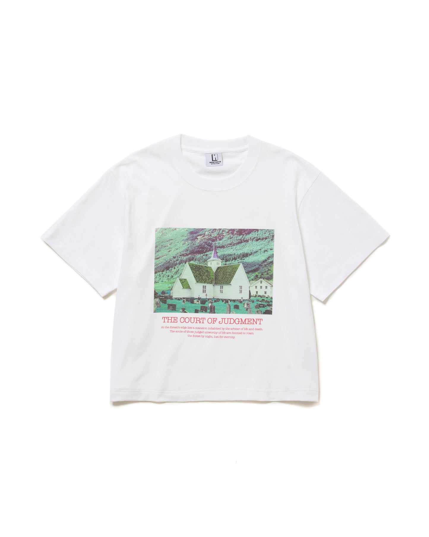 PRINT SHORT T-SHIRT / HOUSE  (WHITE)