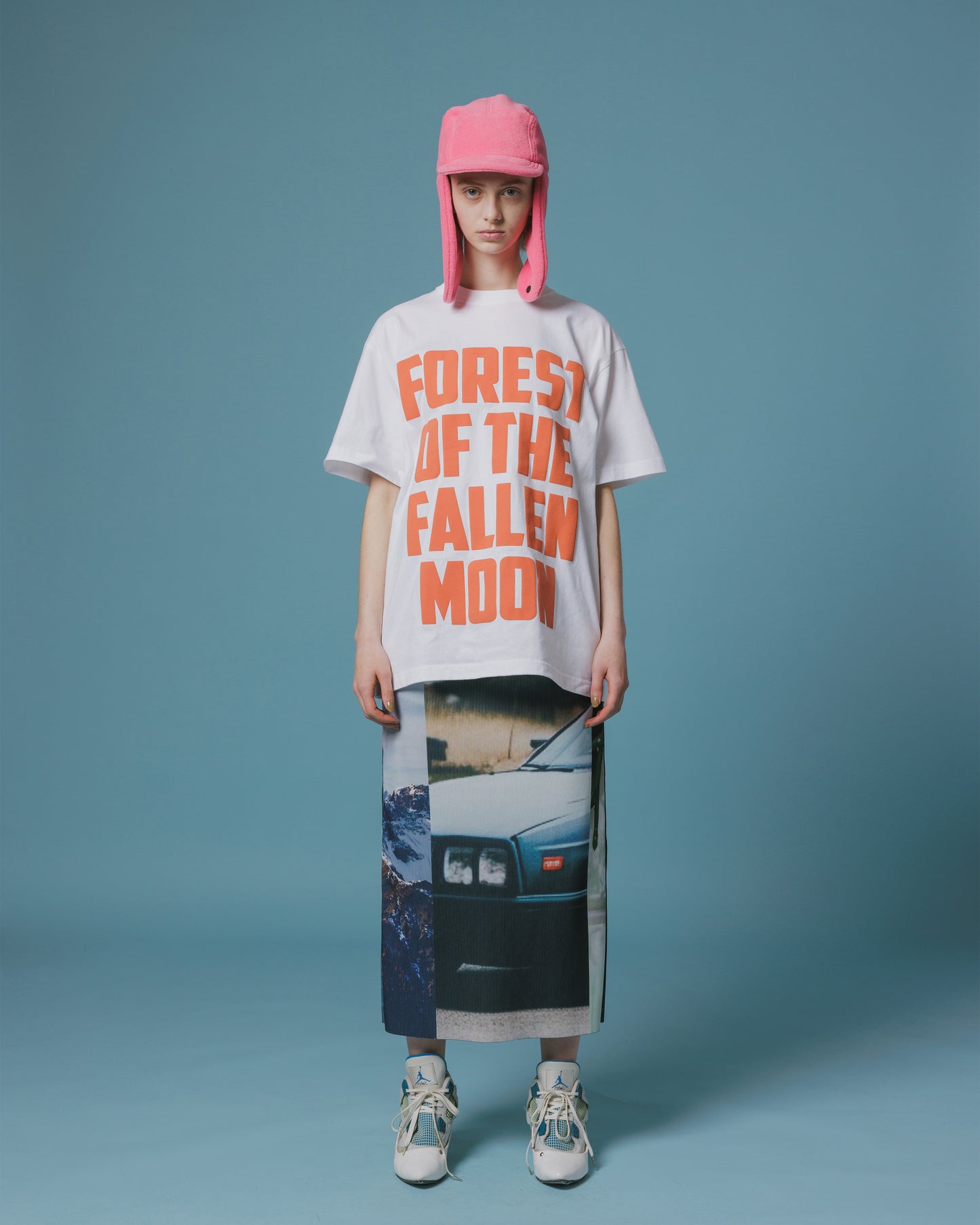 PRINT T-SHIRT / LETTERING  (WHITE)