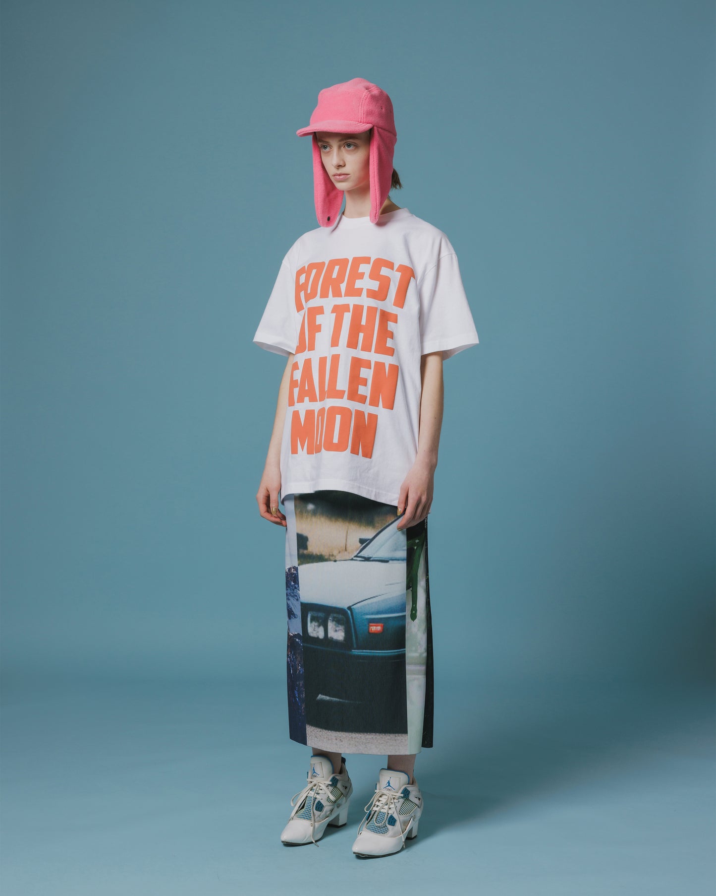 PRINT T-SHIRT / LETTERING  (WHITE)