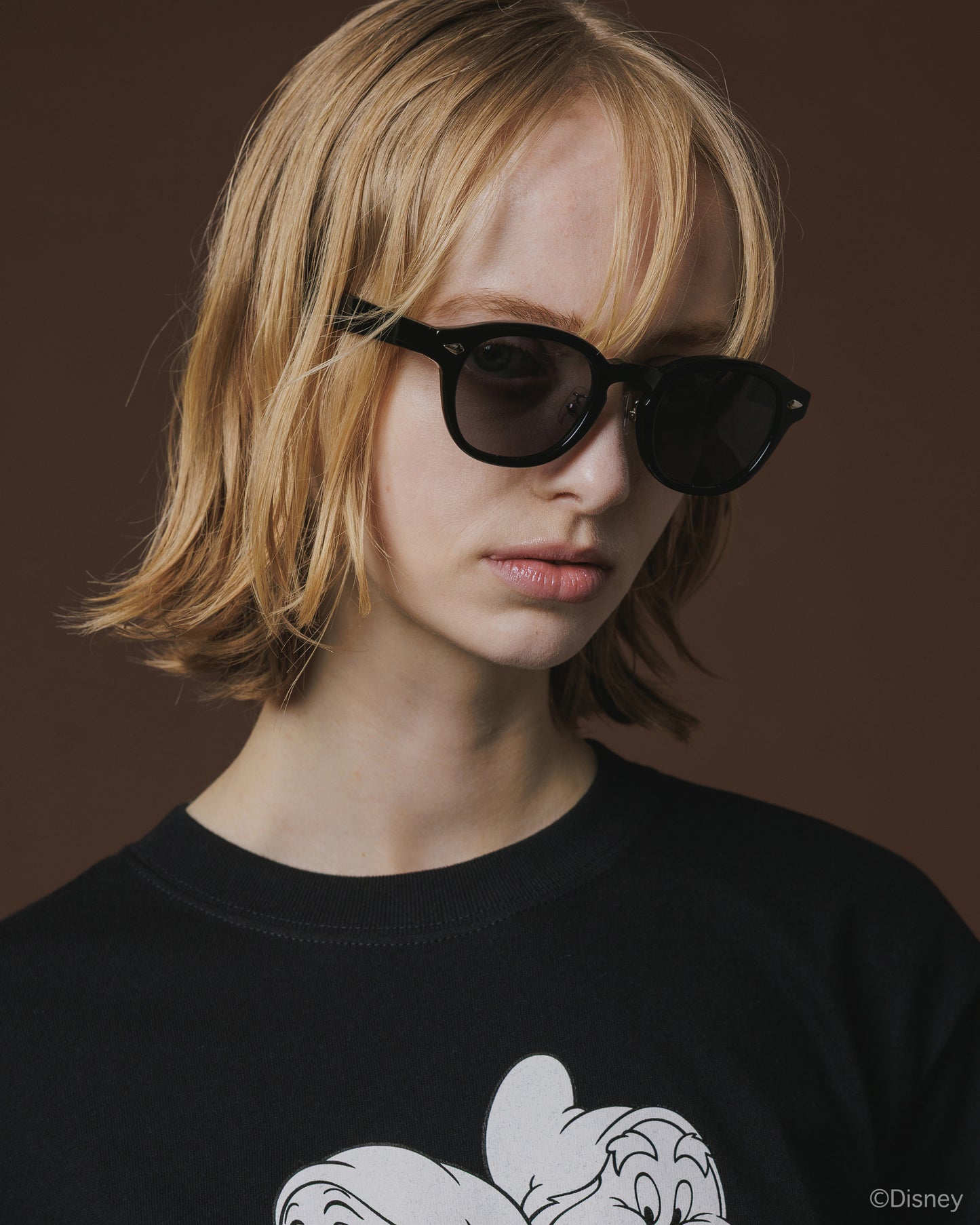 ROUND FRAME SUNGLASS (BLACK)