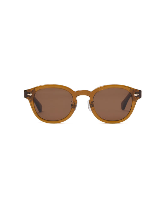 ROUND FRAME SUNGLASS (BROWN)