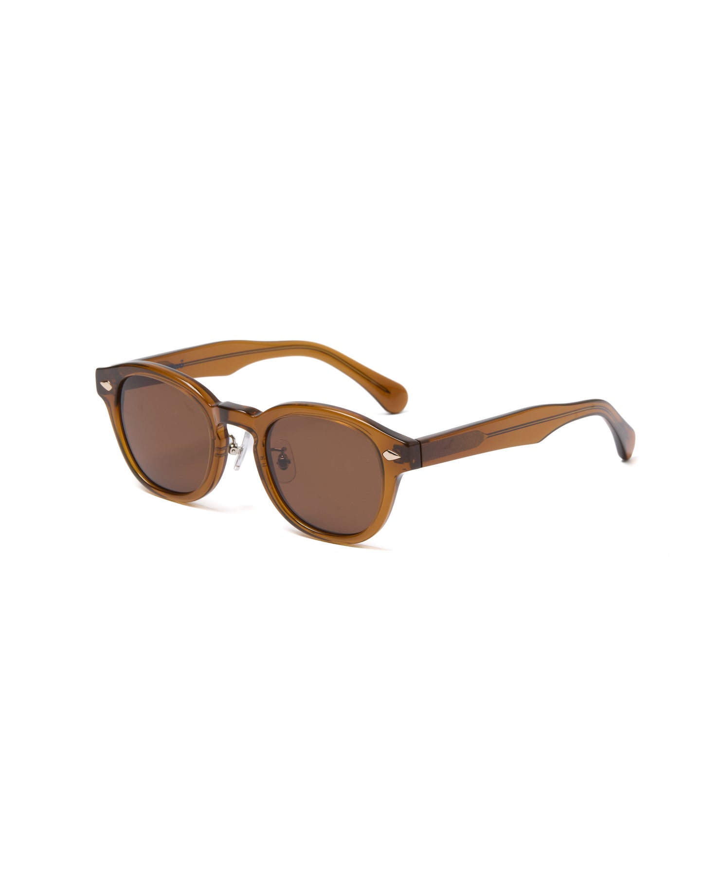 ROUND FRAME SUNGLASS (BROWN)