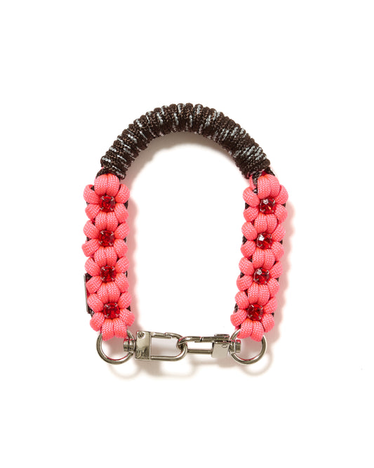FLOWER BIJOU SMARTPHONE STRAP (PINK×BROWN)
