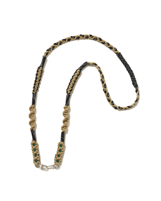 2WAY FLOWER BIJOU STRAP&BELT (BEIGE×BLACK)