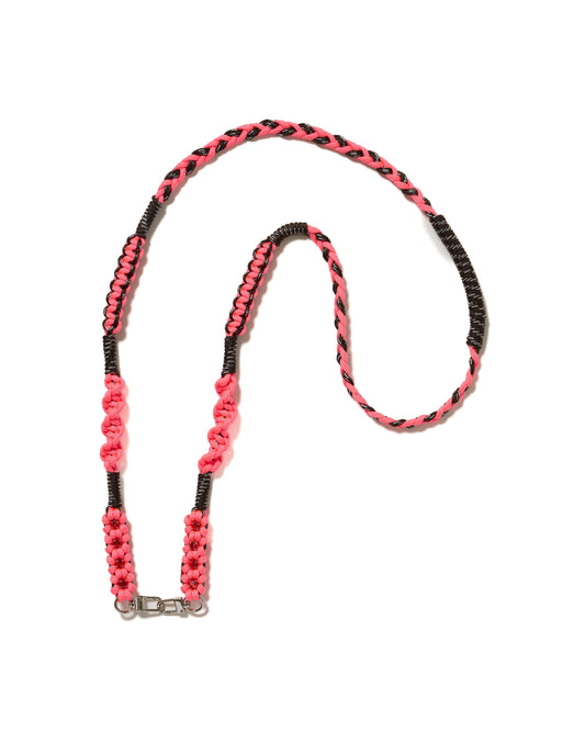 2WAY FLOWER BIJOU STRAP&BELT (PINK×BROWN)