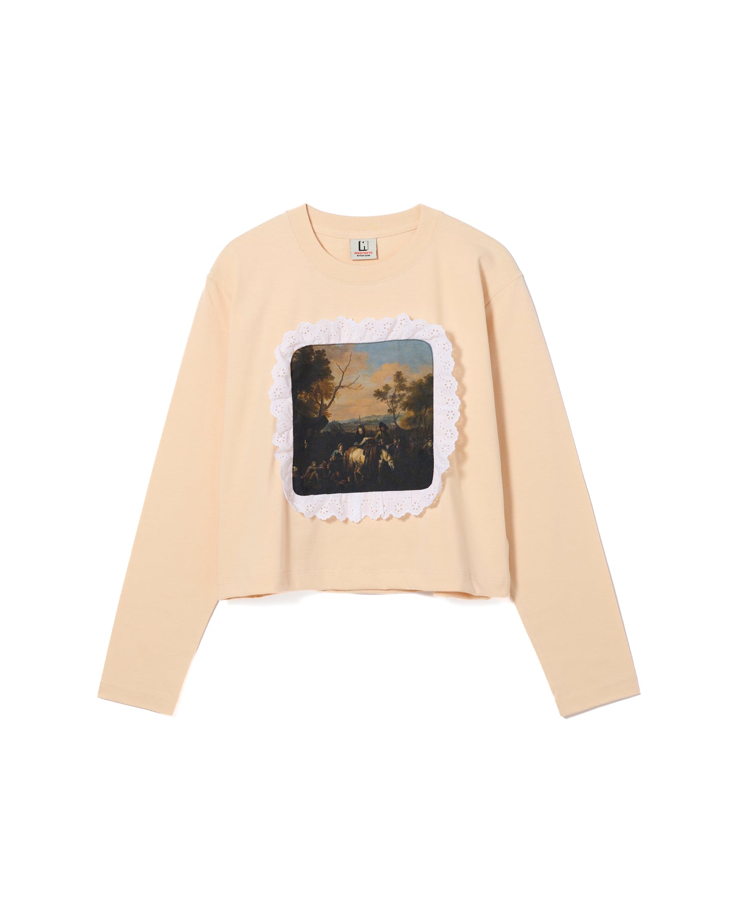 FRILL FRAME L/S T-SHIRT (IVORY)