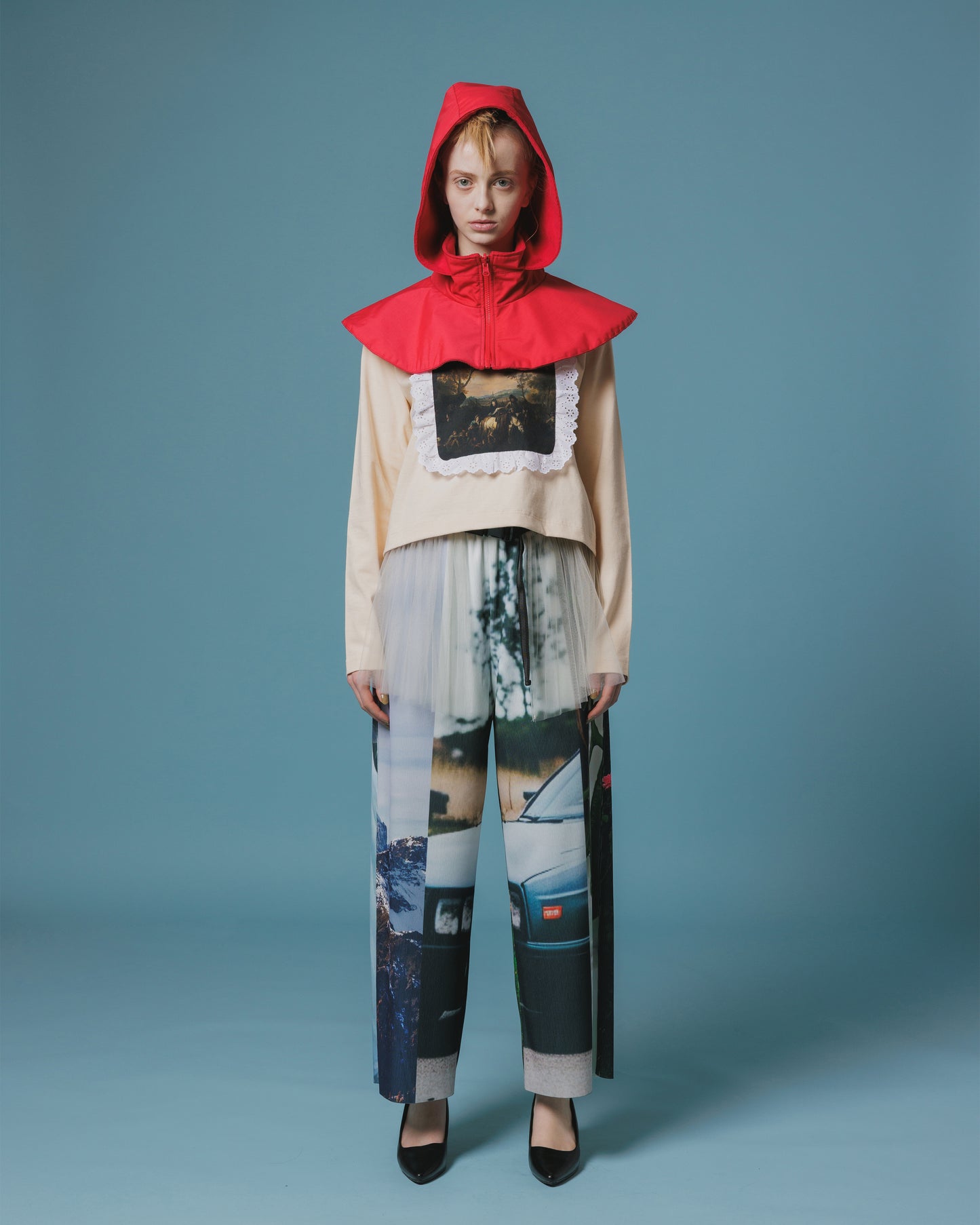 FRILL FRAME L/S T-SHIRT (IVORY)