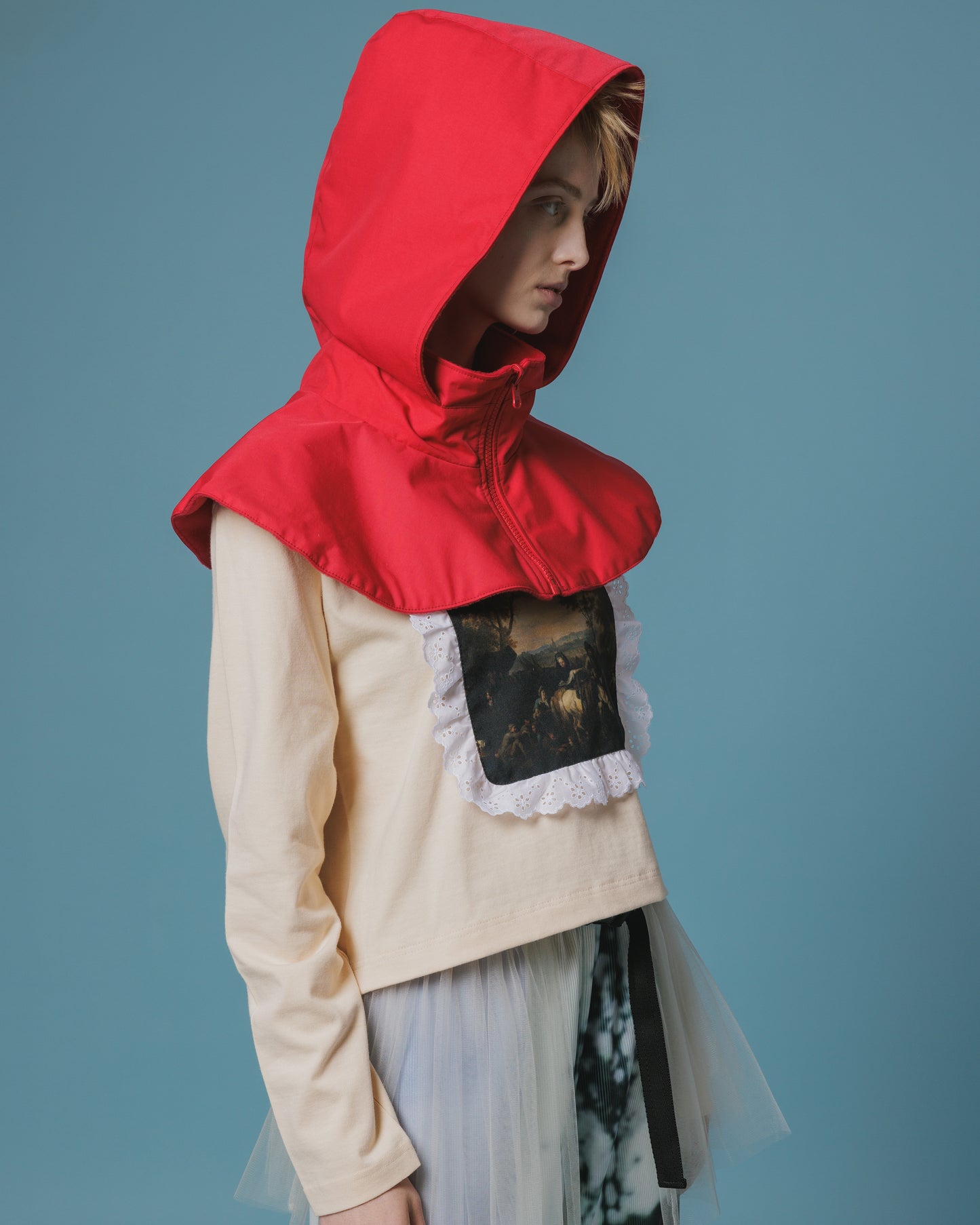 FRILL FRAME L/S T-SHIRT (IVORY)