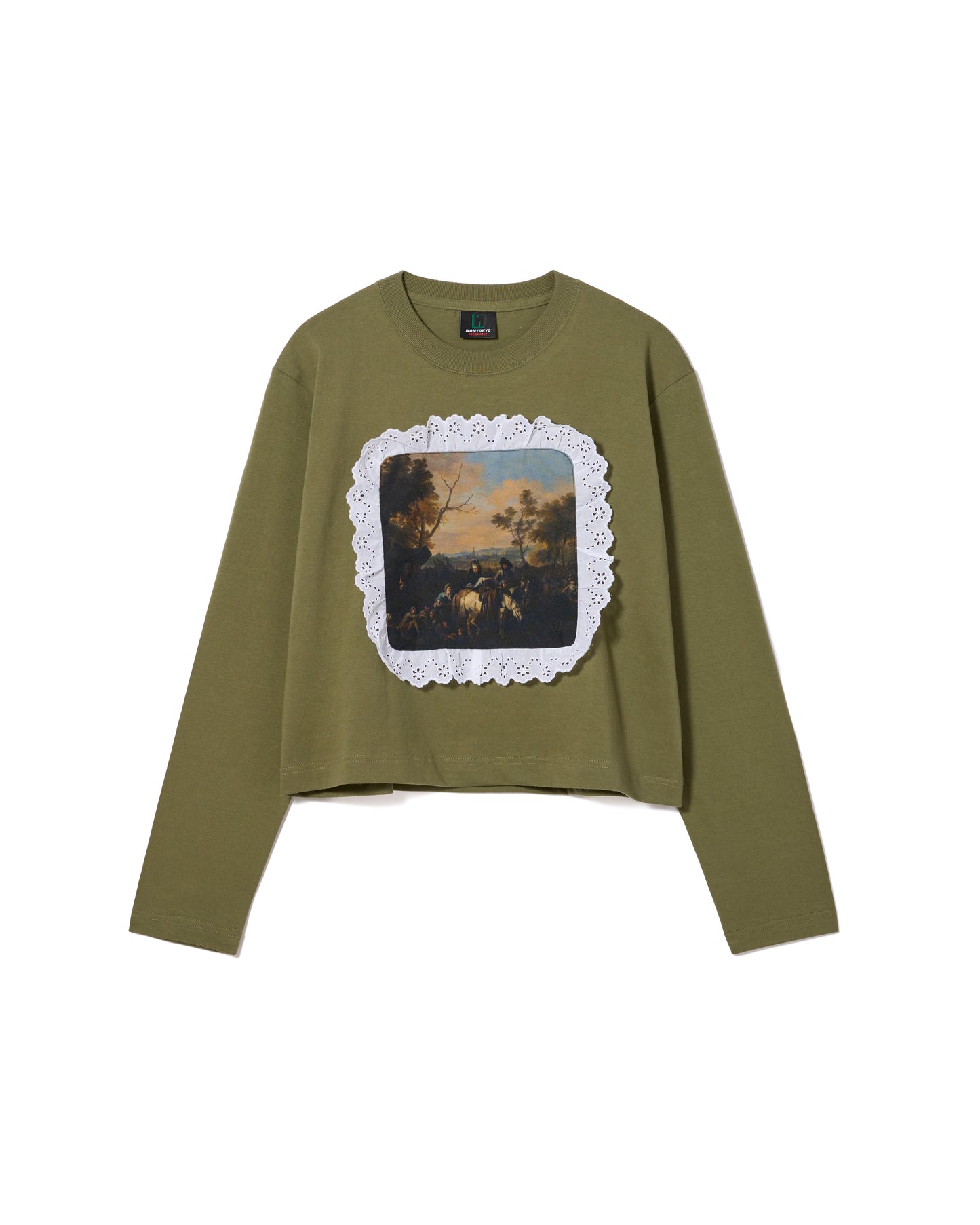 FRILL FRAME L/S T-SHIRT (KAHKI)