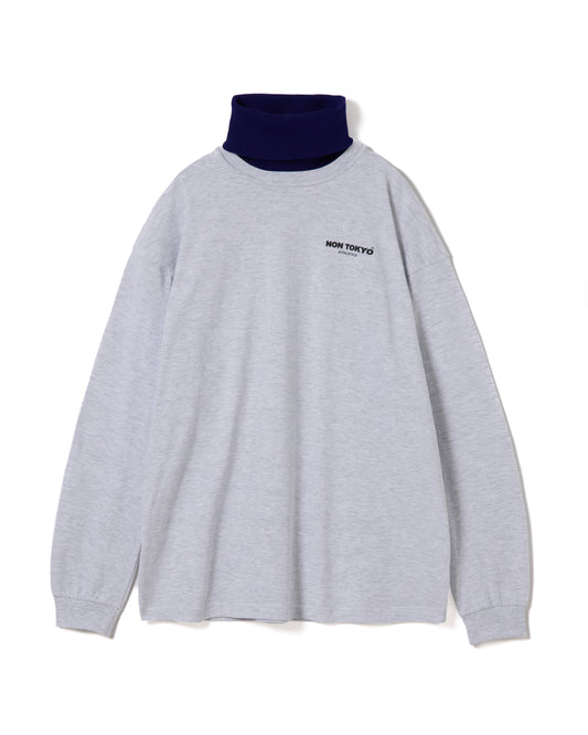 HIGH-NECK L/S T-SHIRT (GRAY)